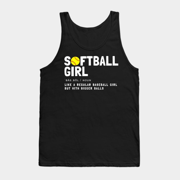 softball girl Tank Top by Circle Project